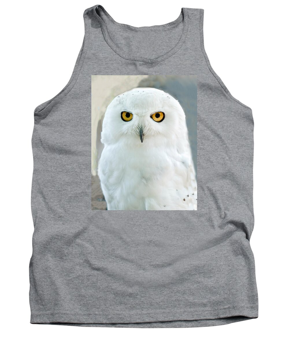 Bird Tank Top featuring the photograph Snowy Owl Portrait by William Bitman