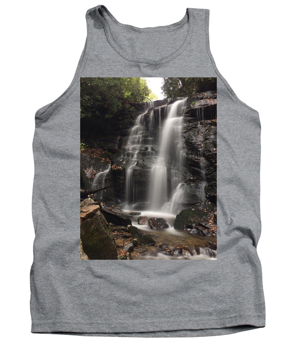 Waterfall Tank Top featuring the photograph Soco Falls-Portrait Version by Richie Parks
