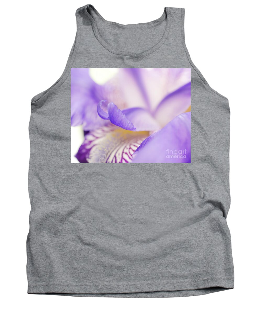 Flowers Tank Top featuring the photograph Soft Focus Iris Petals Botanical / Nature / Floral Photograph by PIPA Fine Art - Simply Solid
