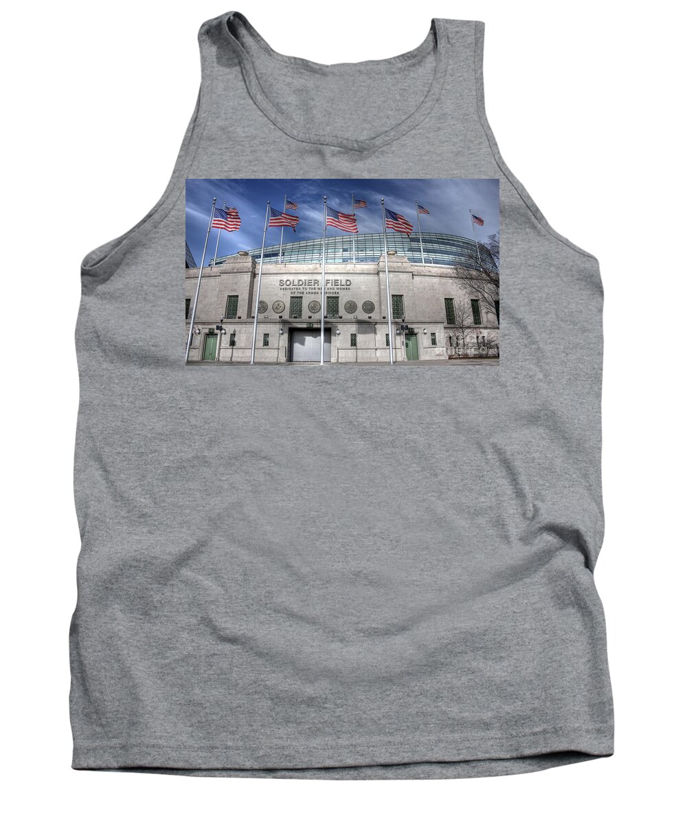 Chicago Illinois Tank Top featuring the photograph Soldier Field by David Bearden
