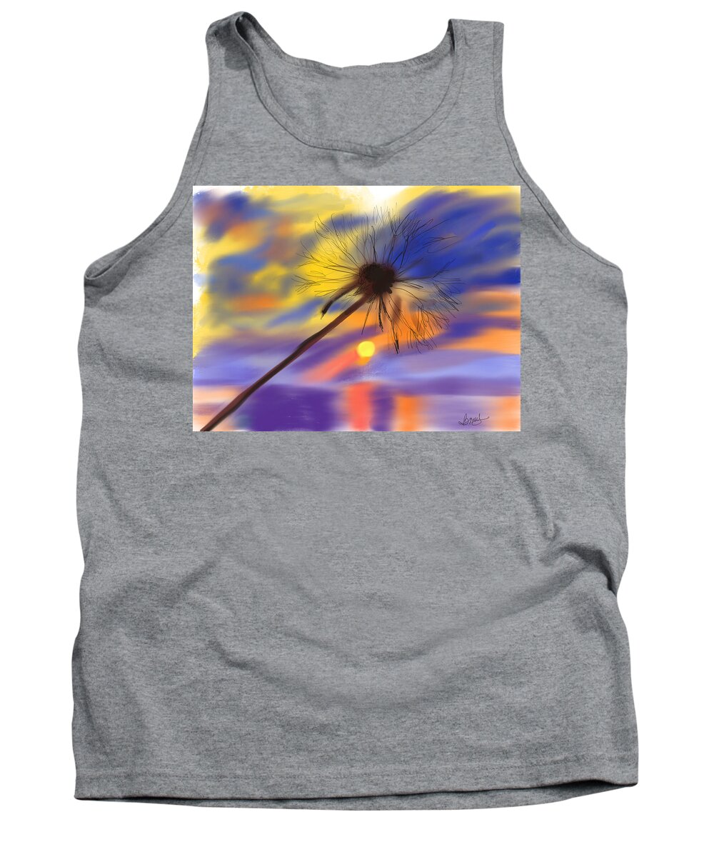 Digital Tank Top featuring the digital art Some See A Weed by Bonny Butler