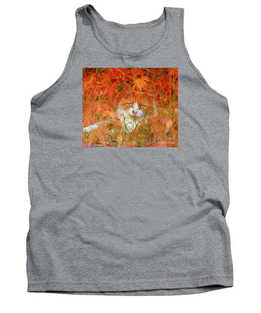 Autumn Tank Top featuring the photograph Special Kitty by Geraldine DeBoer