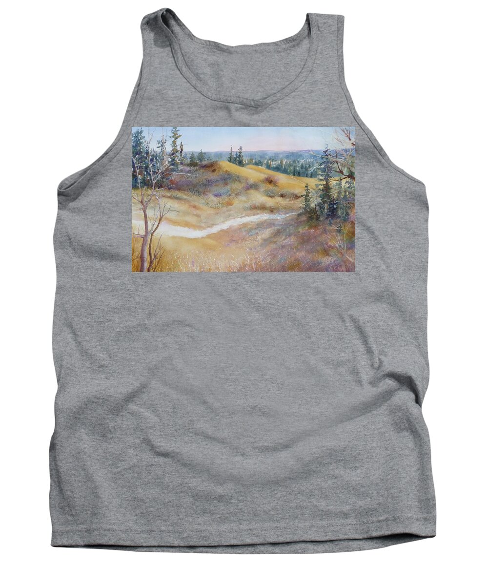 Landscape Tank Top featuring the painting Spirit Sands by Ruth Kamenev