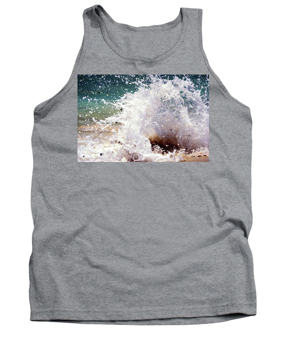 Beach Tank Top featuring the photograph Splash by Christopher Johnson