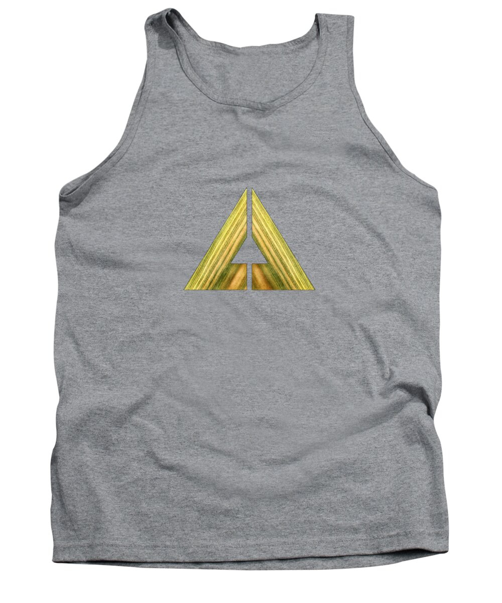 Block Tank Top featuring the photograph Split Triangle Green by YoPedro