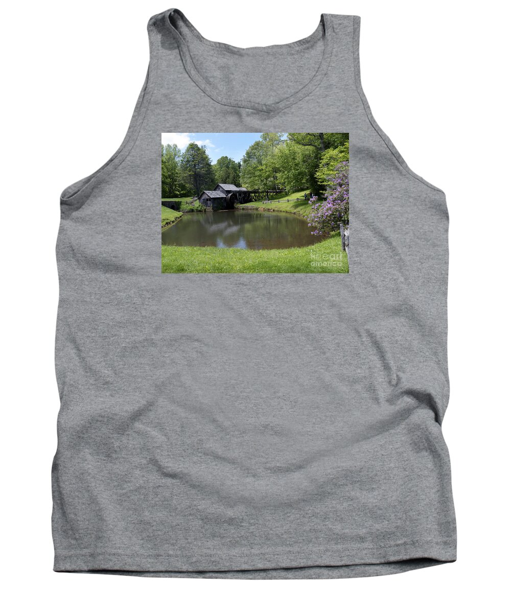Mabry Tank Top featuring the photograph Spring comes to Mabry Mill by Brenda Kean