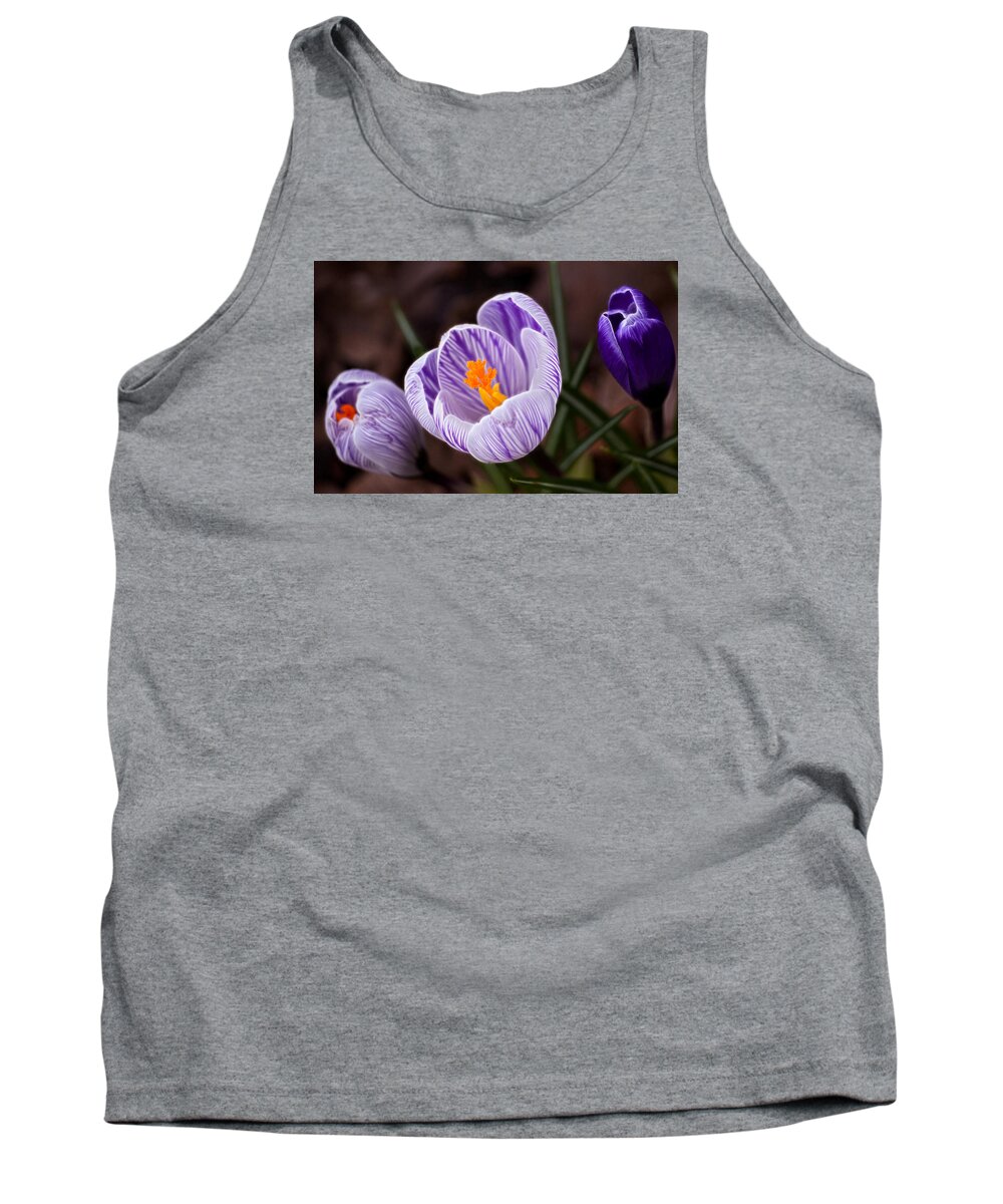 Flower Tank Top featuring the photograph Spring Crocus by Cameron Wood