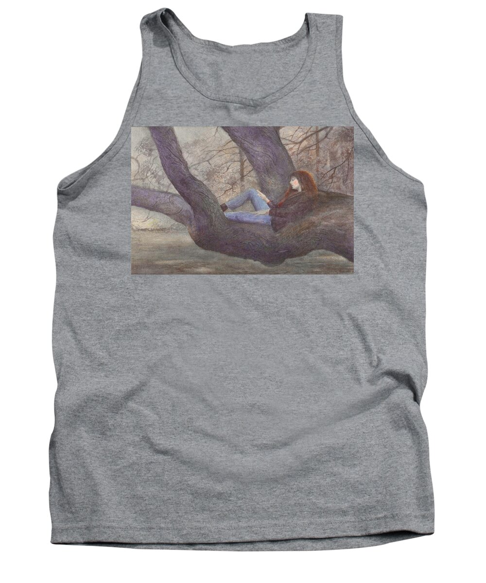 Portrait Tank Top featuring the painting Spring Dreaming by David Ladmore