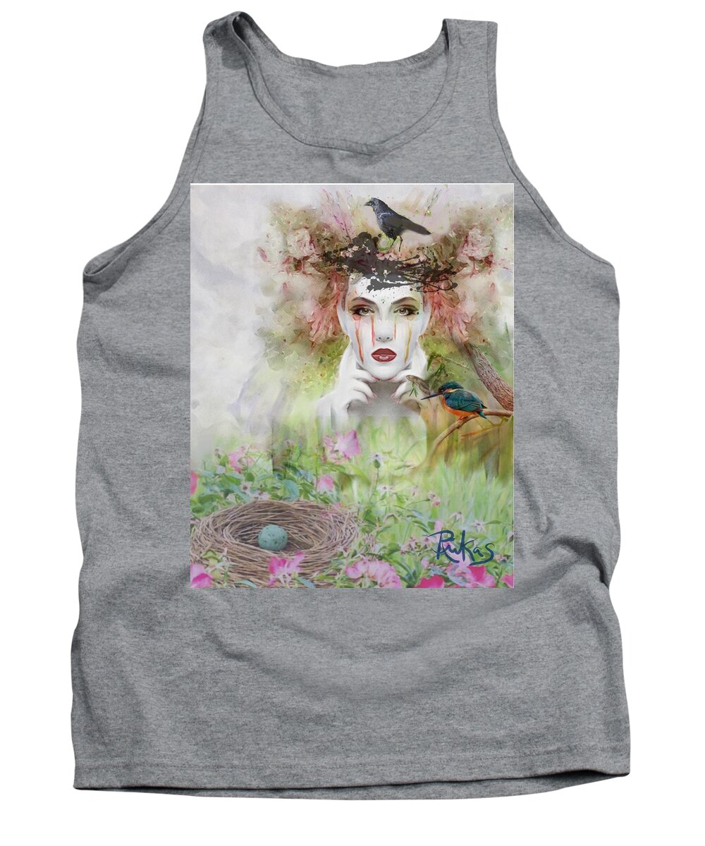 Springtime Tank Top featuring the digital art Spring Fever #2 by Serenity Studio Art