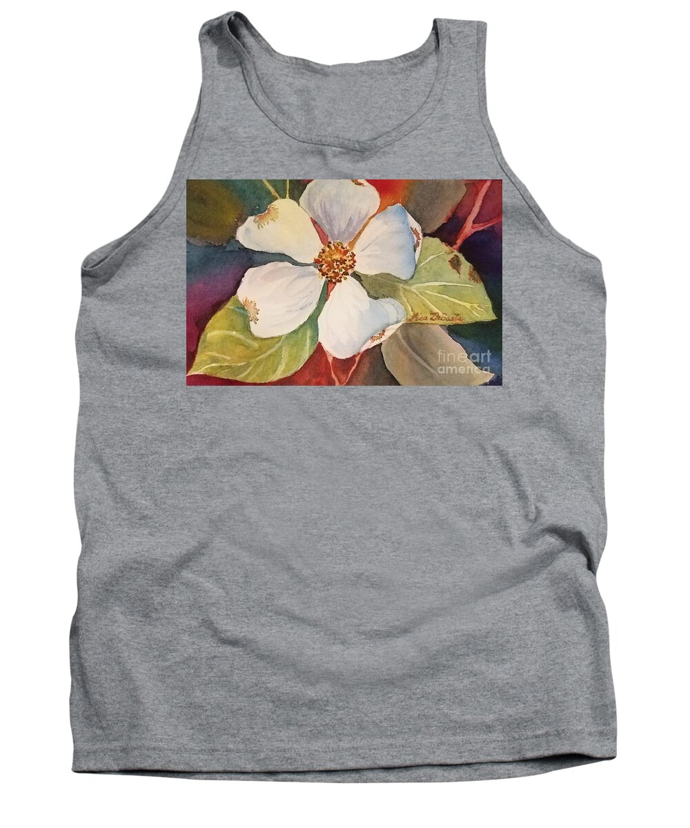 Dog Wood Tree Tank Top featuring the painting Spring Serenity by Lisa Debaets