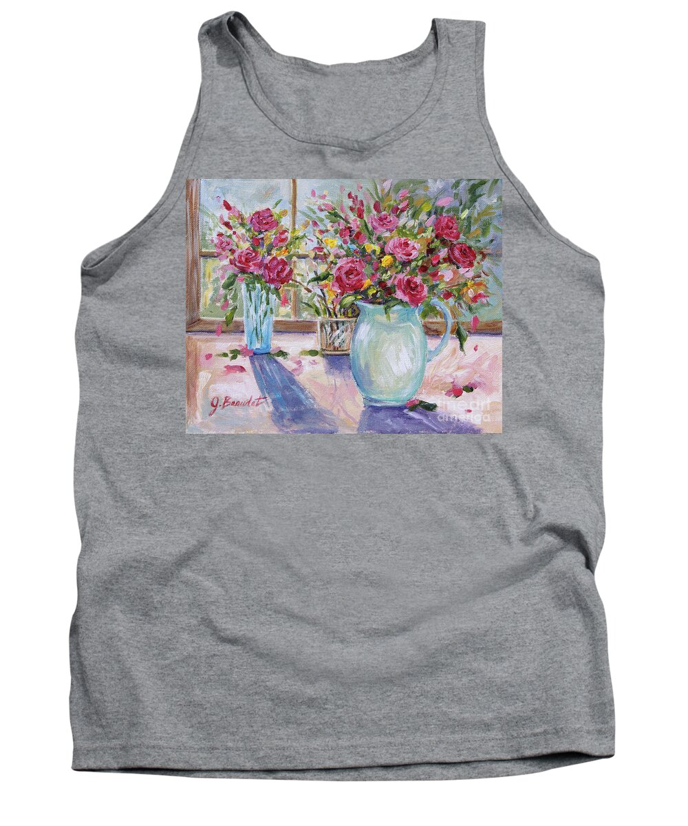 Floral Tank Top featuring the painting Springtime Light by Jennifer Beaudet