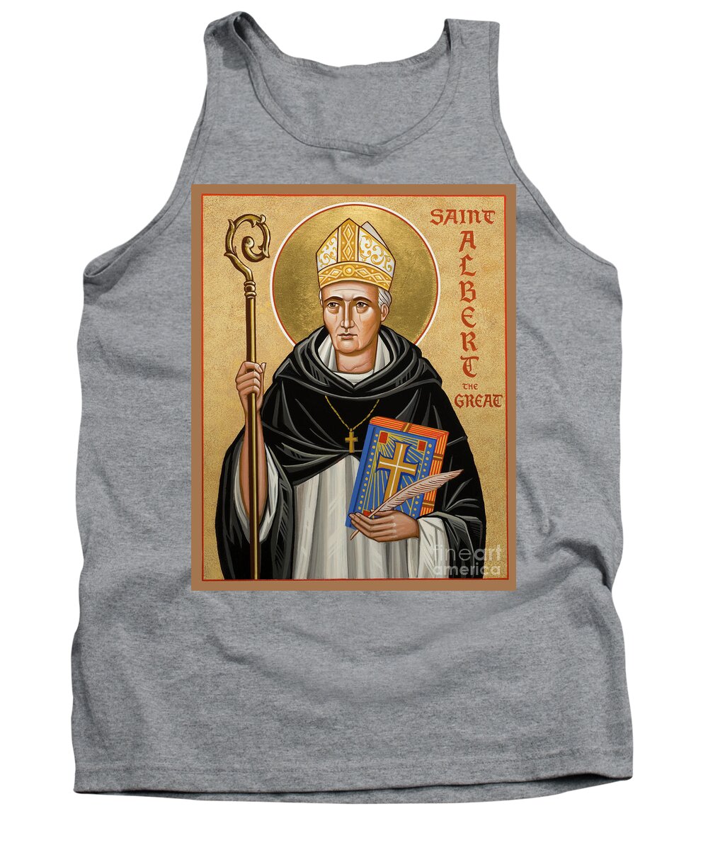 St. Albert The Great Tank Top featuring the painting St. Albert the Great - JCATG by Joan Cole