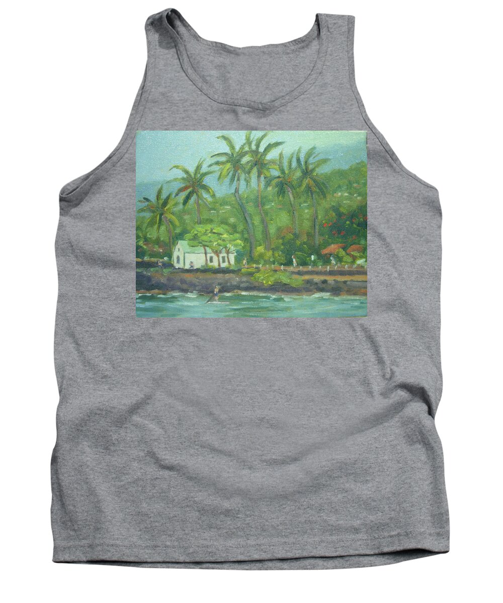 Landscape Tank Top featuring the painting St. Peters Church by Stan Chraminski