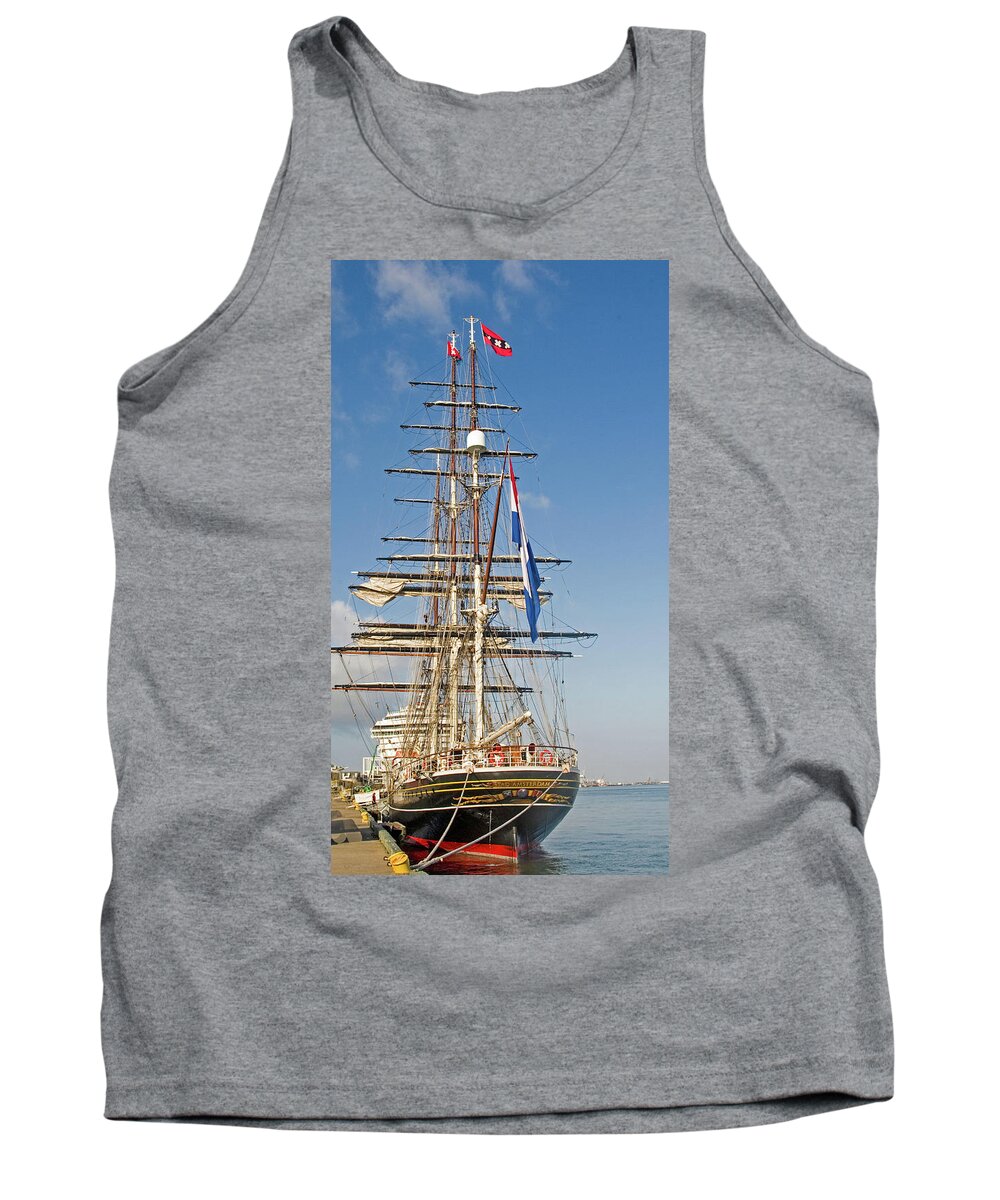 Tall Ship Stad Amsterdam Tank Top featuring the photograph Stad Amsterdam by Robert Brown