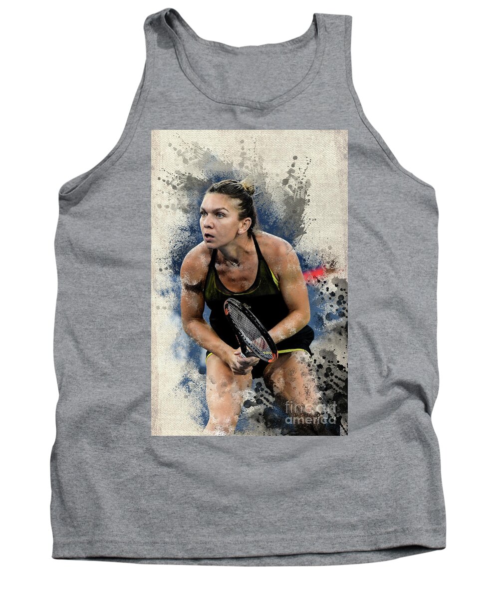 Tennis Tank Top featuring the digital art Stare Down by Ed Taylor