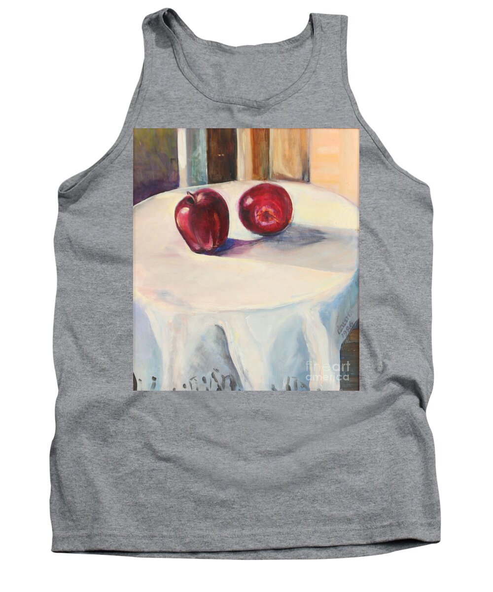 Oil Painting Tank Top featuring the painting Still Life with Apples by Daun Soden-Greene