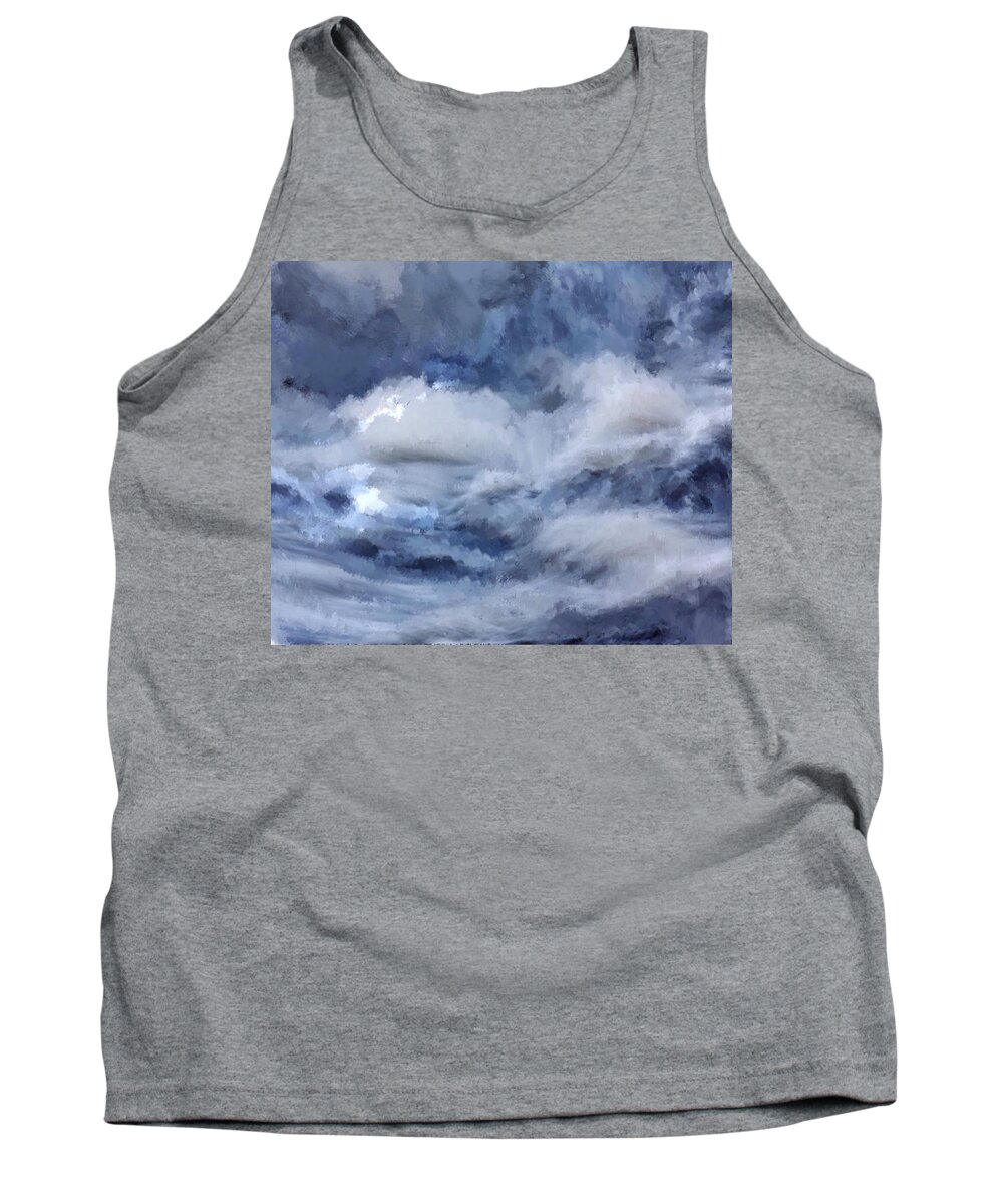 storm At Sea Tank Top featuring the painting Storm at Sea by Mark Taylor