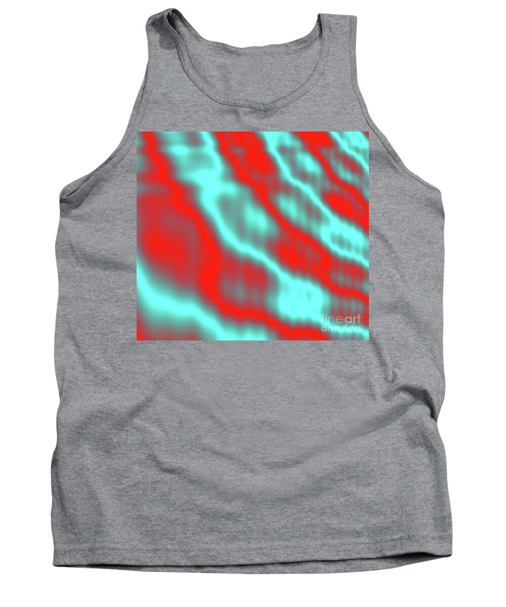 Red Tank Top featuring the digital art Stormy Weather by Stan Reckard