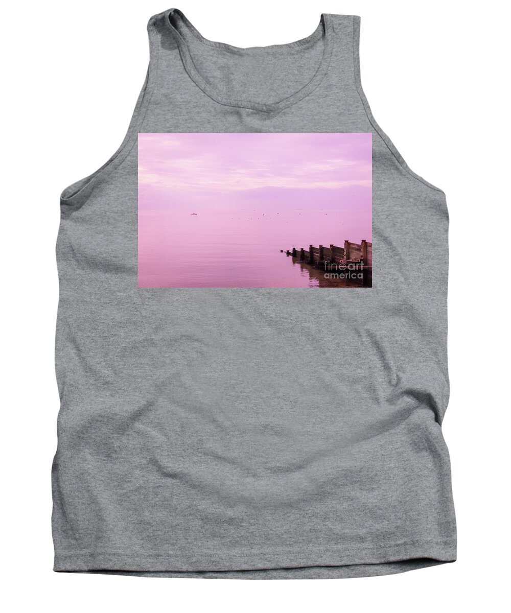 Strawberry Tank Top featuring the photograph Strawberry Sunset, Whitstable by Perry Rodriguez