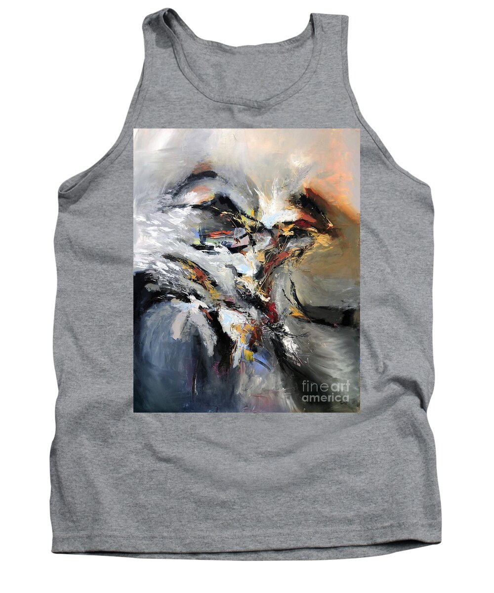 Brown Tank Top featuring the painting Stunning by Preethi Mathialagan