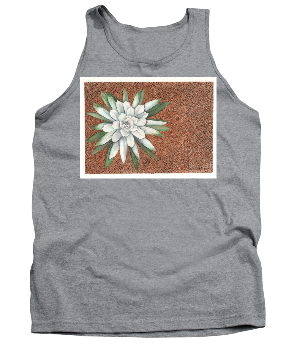 Succulent Tank Top featuring the painting Succulent by Hilda Wagner