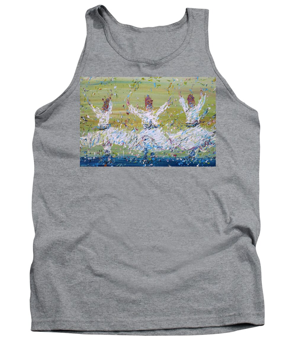 Sufi Tank Top featuring the painting Sufi Whirling by Fabrizio Cassetta