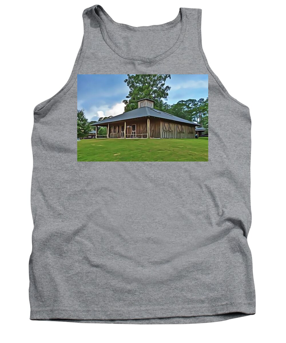 Summer Camp Tank Top featuring the painting Summer Camp by Harry Warrick