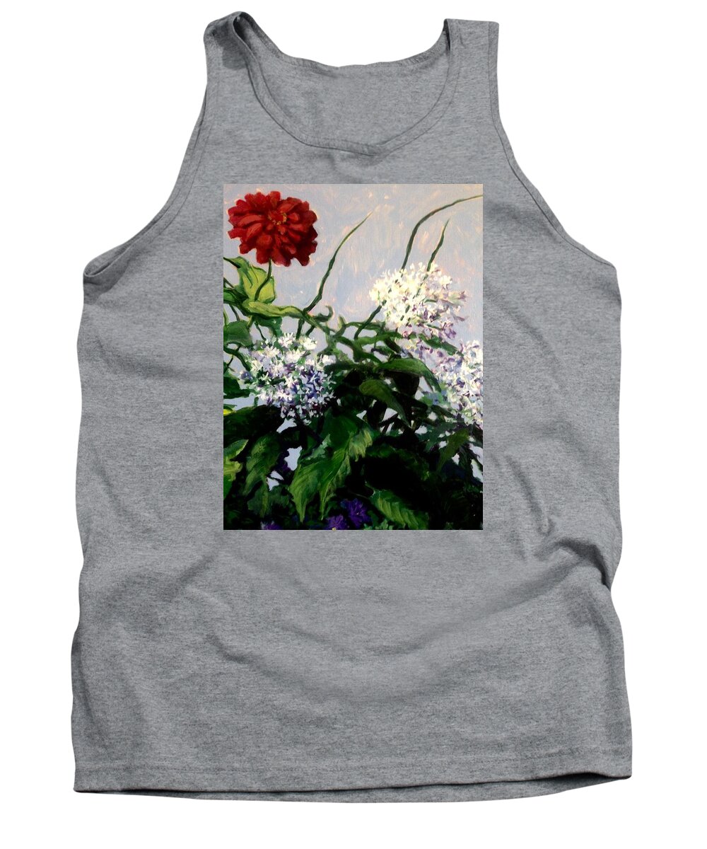 Flowers Tank Top featuring the painting Summer Flowers 1 by Jeanette Jarmon