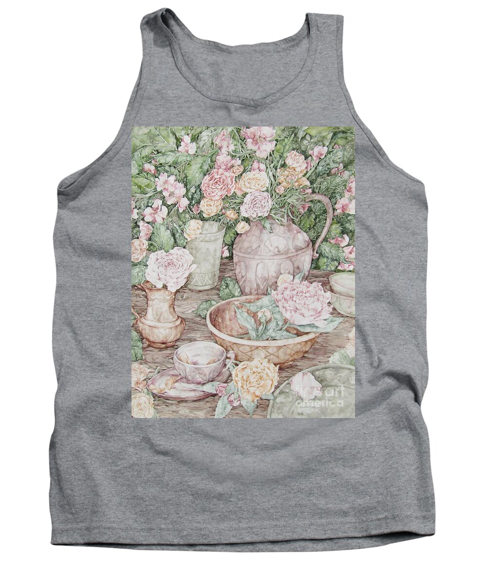 Flowers Tank Top featuring the painting Summer by Kim Tran