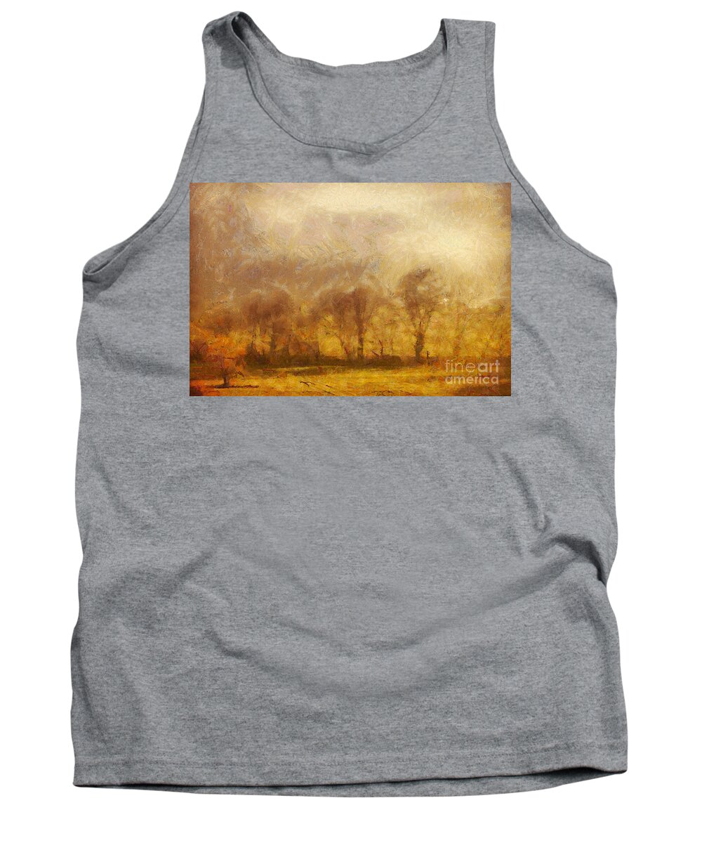 Painting Tank Top featuring the painting Summer landscape by Dimitar Hristov