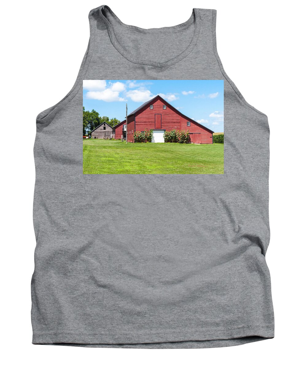 Barns Tank Top featuring the photograph Sun Flower Barn by Ed Peterson
