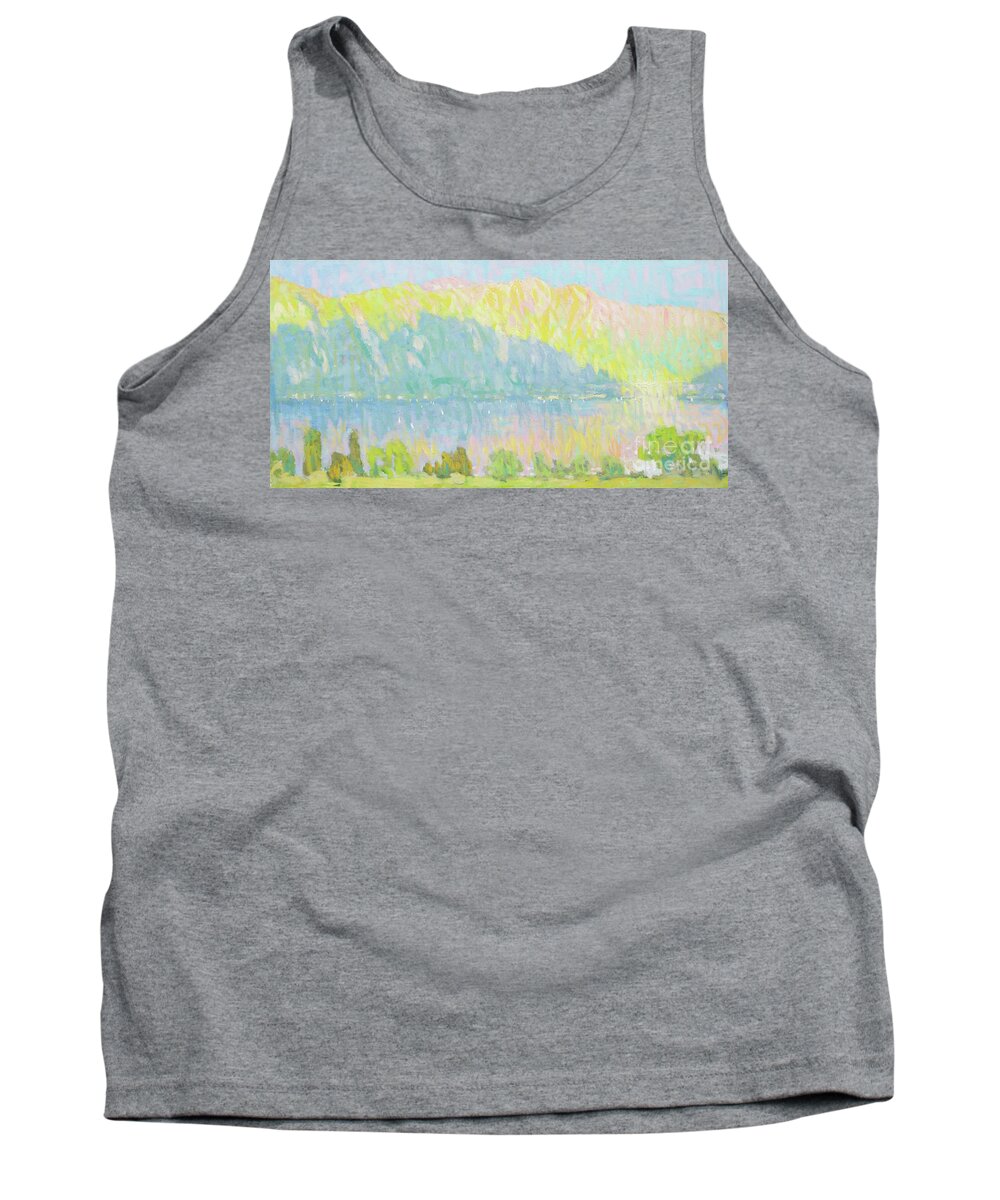 Lake Como Tank Top featuring the painting Sunday Regatta by Jerry Fresia