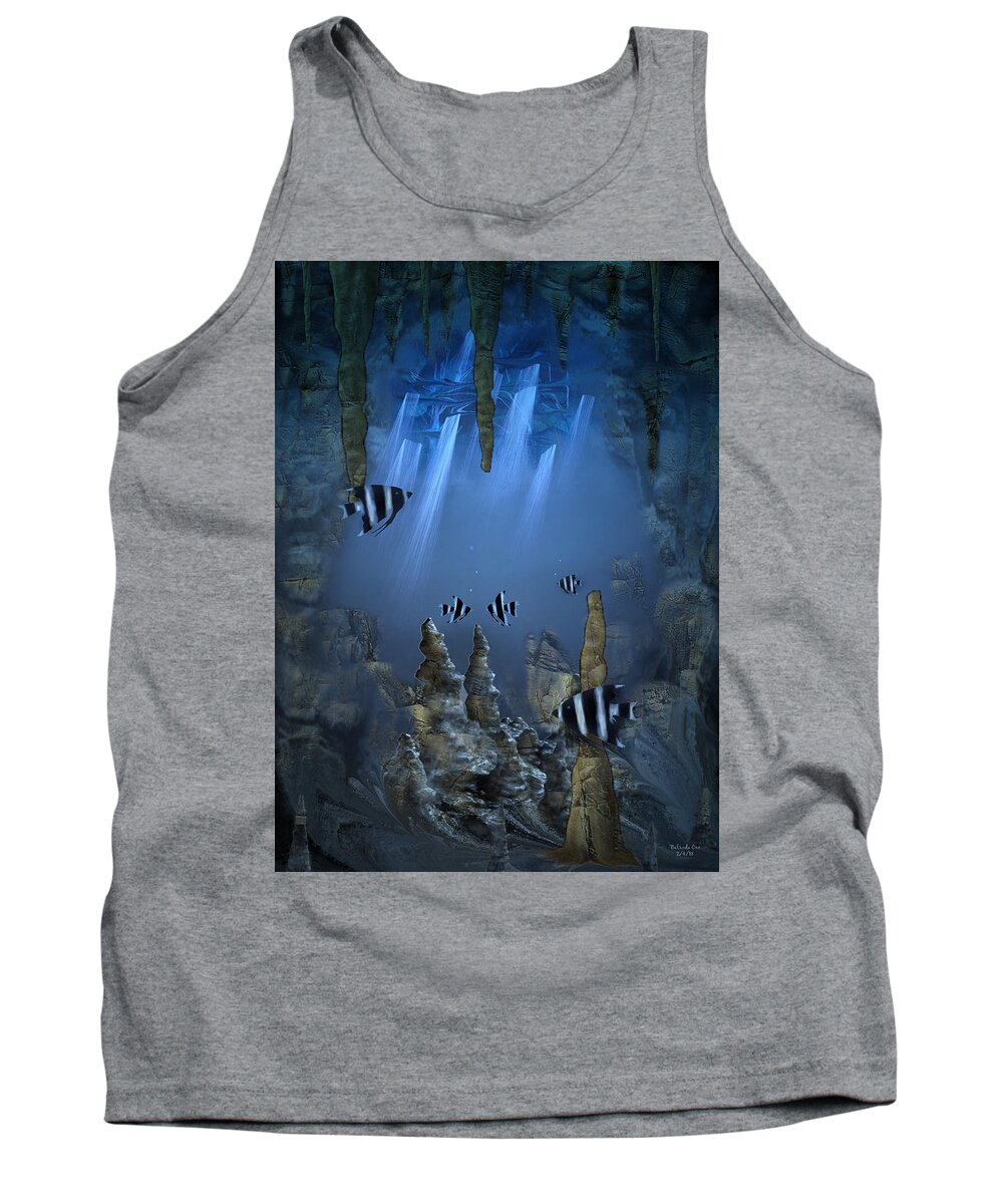 Digital Art Tank Top featuring the digital art Sunlight From Above by Artful Oasis