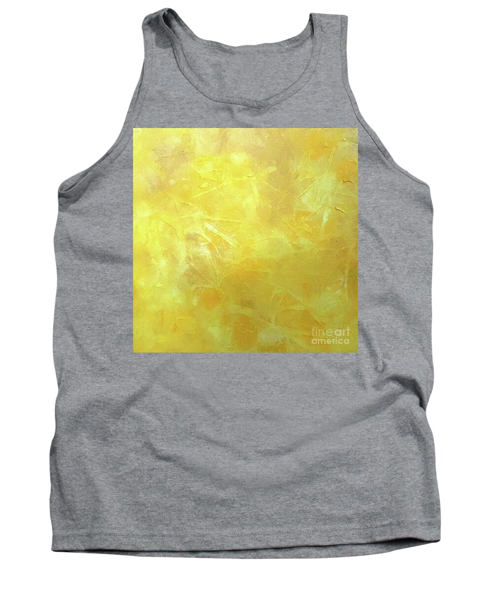 Yellow Tank Top featuring the painting Sunlight by Jilian Cramb - AMothersFineArt