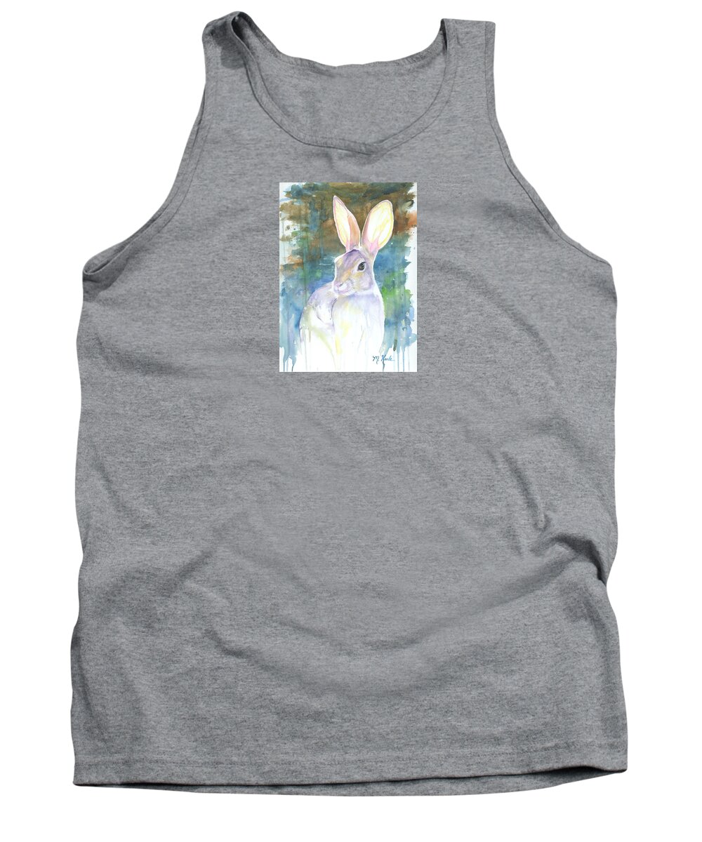 Bunny Tank Top featuring the painting Sunny Bunny by Marsha Karle