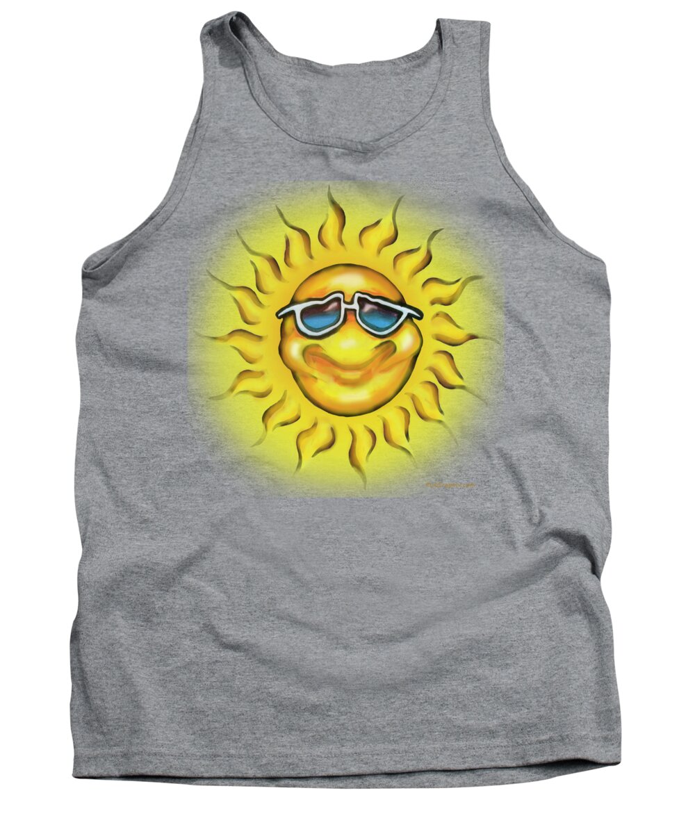 Sun Tank Top featuring the painting Sunny by Kevin Middleton