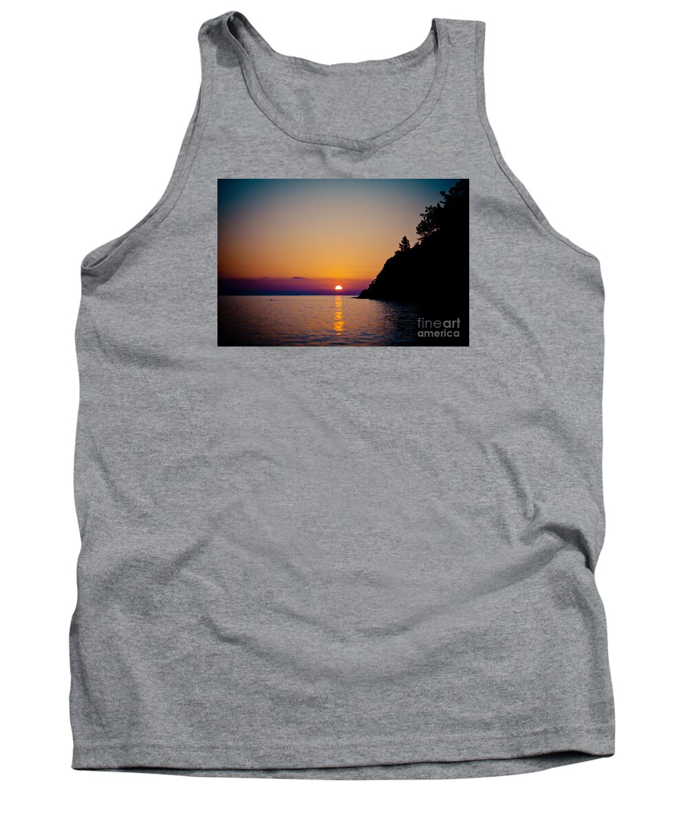 Water Tank Top featuring the photograph Sunrise and Seascape by Raimond Klavins