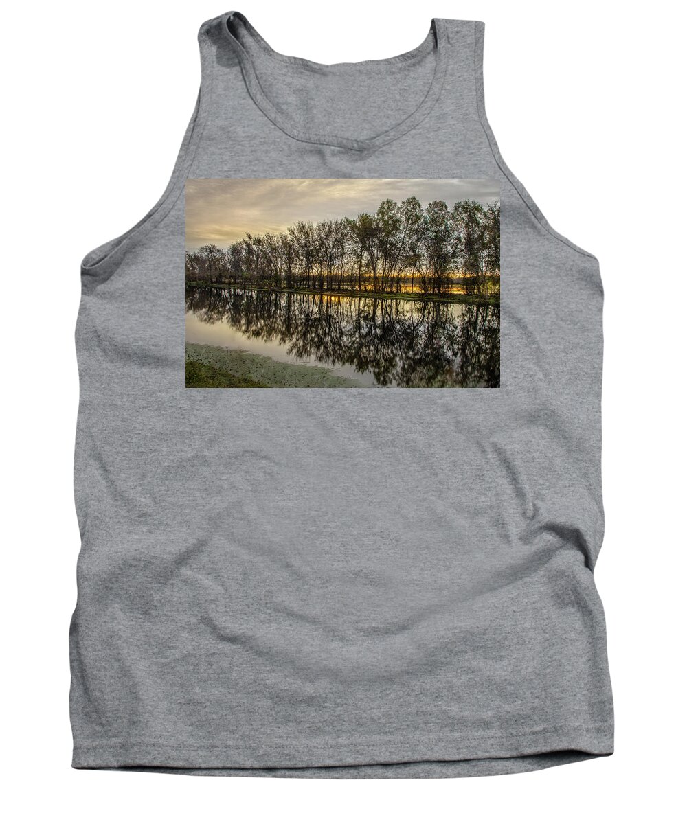 Brazos Bend State Park Tank Top featuring the photograph Sunrise at Brazos by James Woody