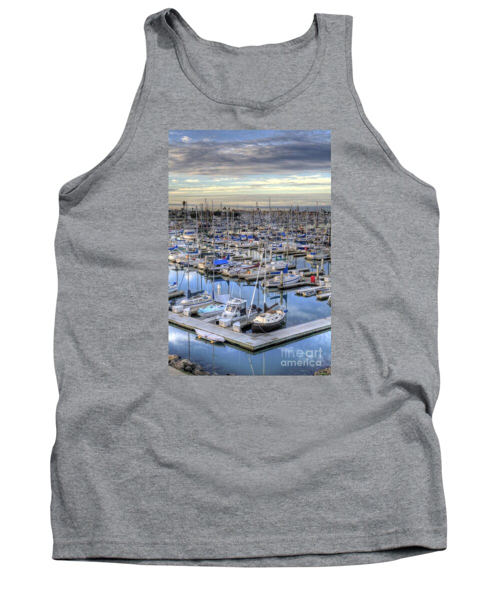 Sunrise Tank Top featuring the photograph Sunrise on the Harbor by Mathias 