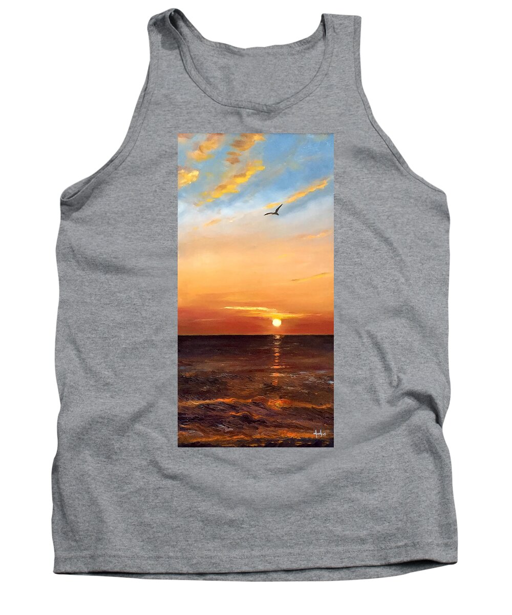  Tank Top featuring the painting Sunrise Sunset by Josef Kelly