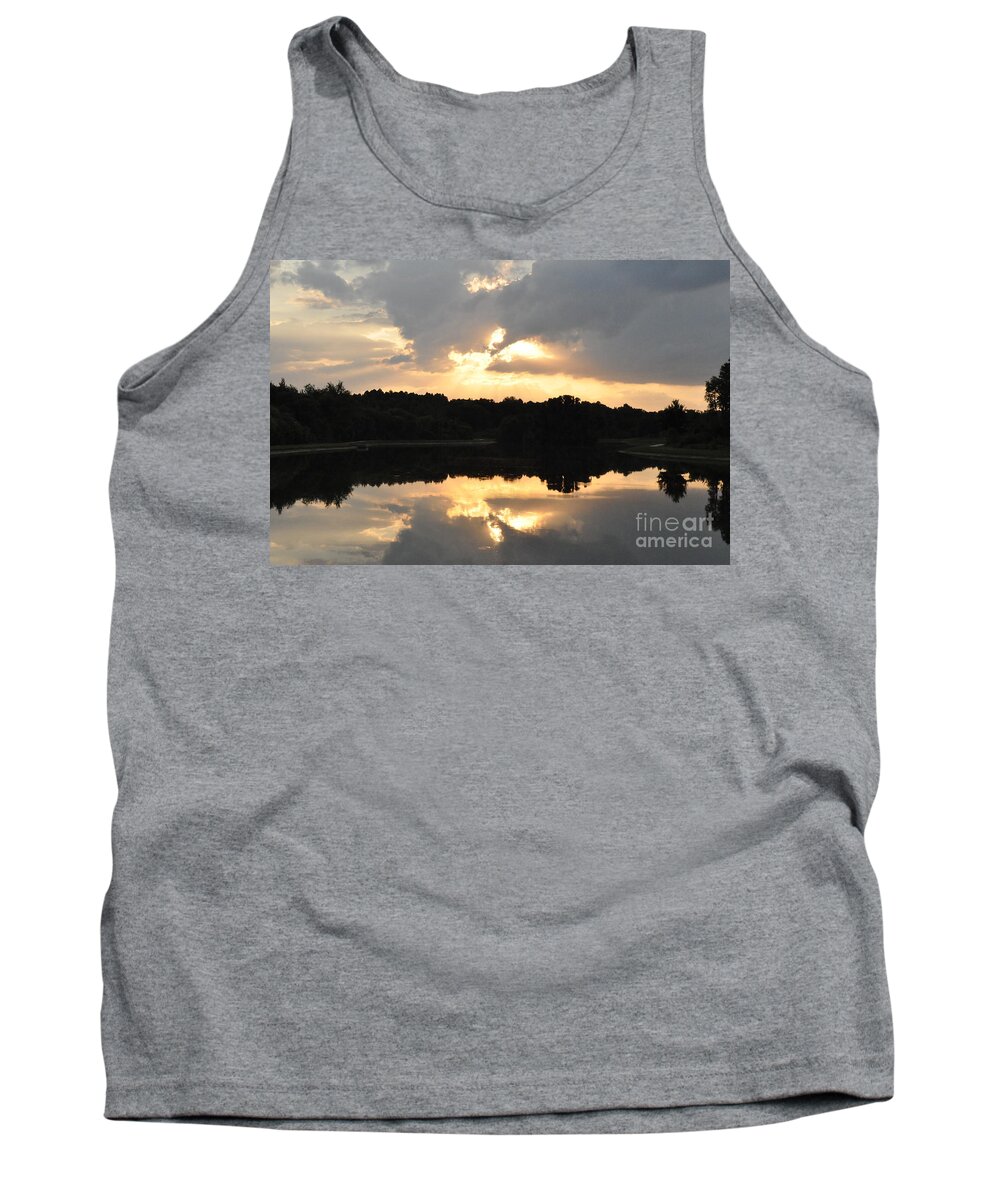 Sunset Tank Top featuring the photograph Sunset On The Lakefront by John Black