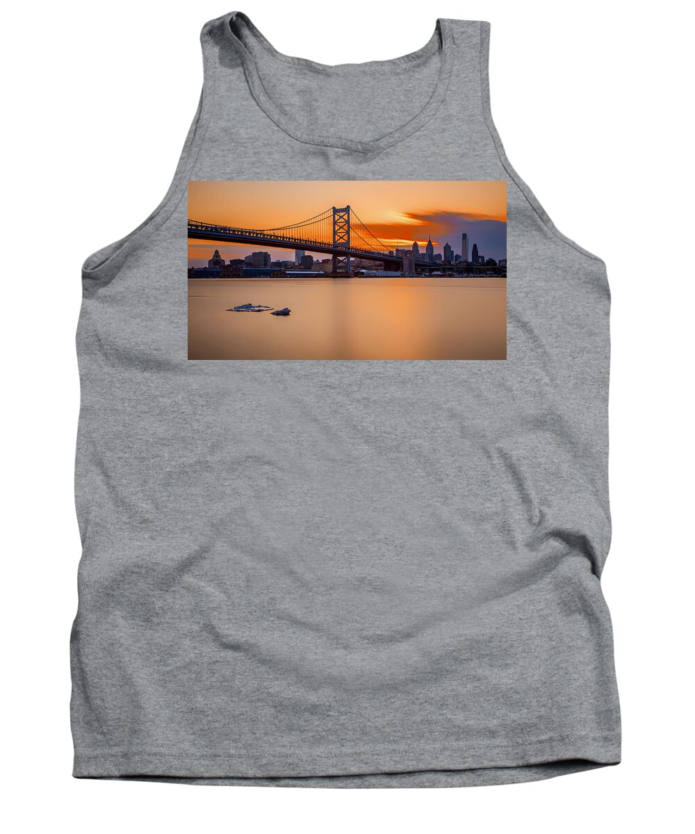 Philadelphia Tank Top featuring the photograph Sunsets fire by Rob Dietrich