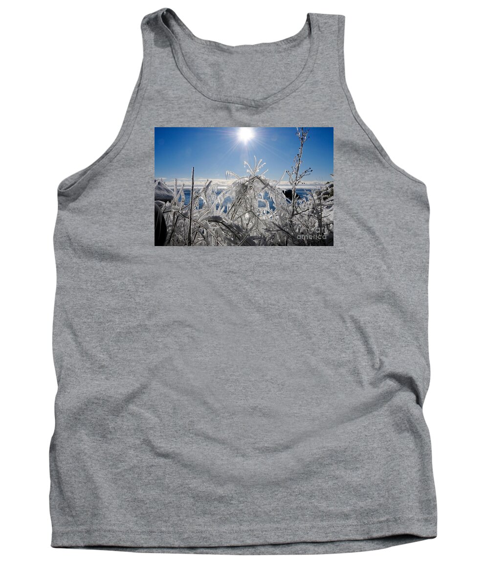 Sunshine Tank Top featuring the photograph Sunshine and Ice by Sandra Updyke