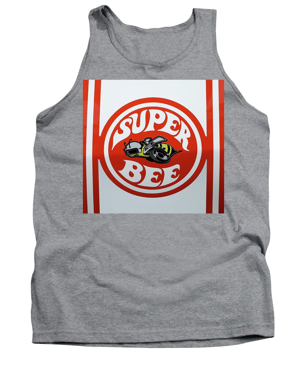 Dodge Tank Top featuring the photograph Super Bee Emblem by Mike McGlothlen