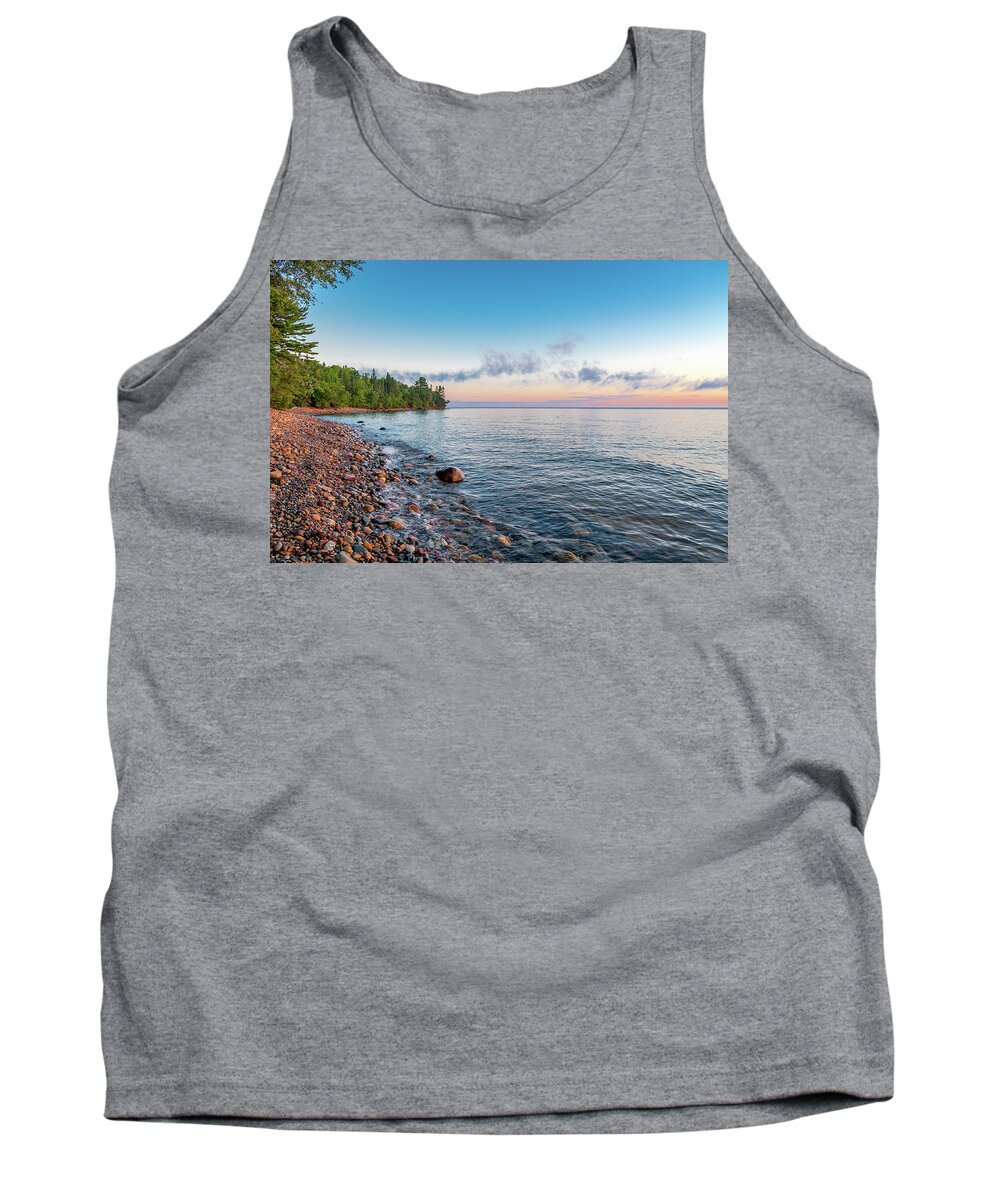 Au Sable Point Tank Top featuring the photograph Superior Morning by Gary McCormick