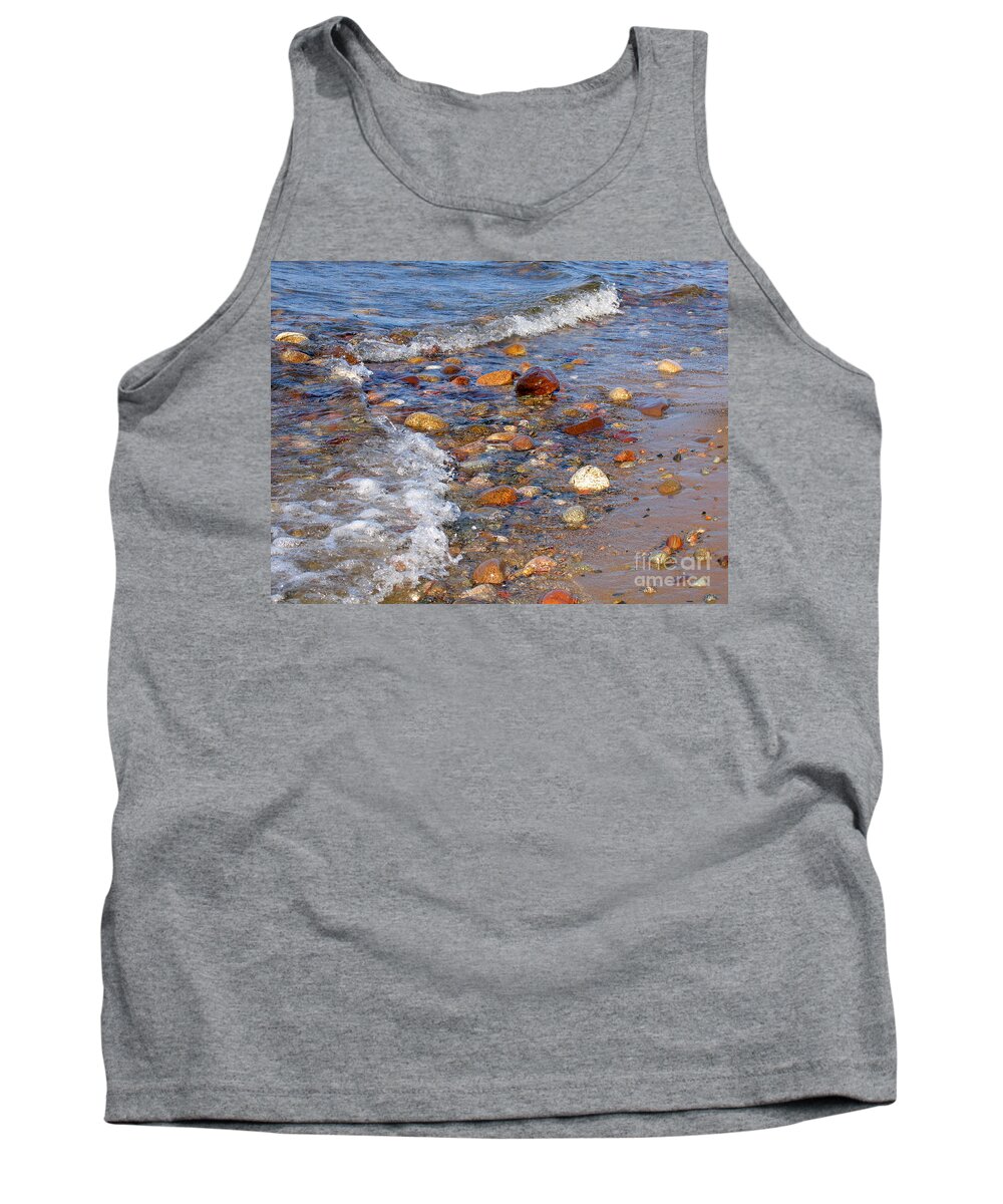 Stones Tank Top featuring the photograph Superior Stones by Ann Horn