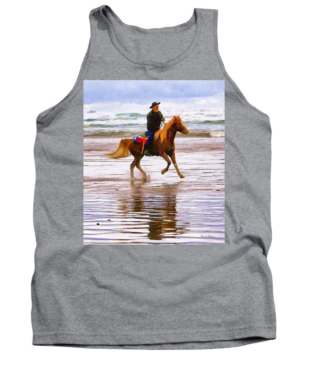 Beach Tank Top featuring the photograph Surf Rider by Wendy McKennon