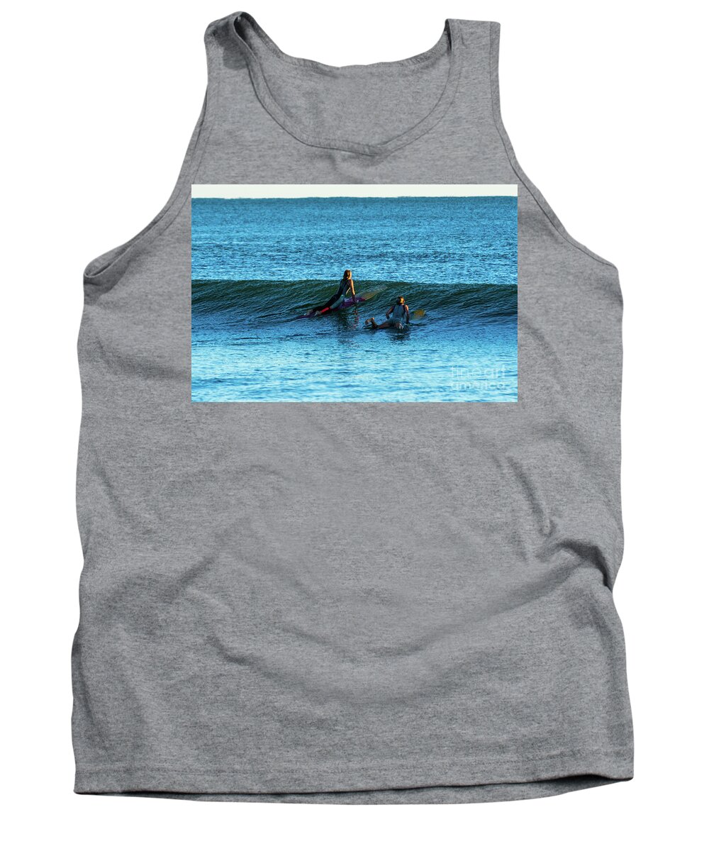 2017 Tank Top featuring the photograph Surfing at by Andrew Michael