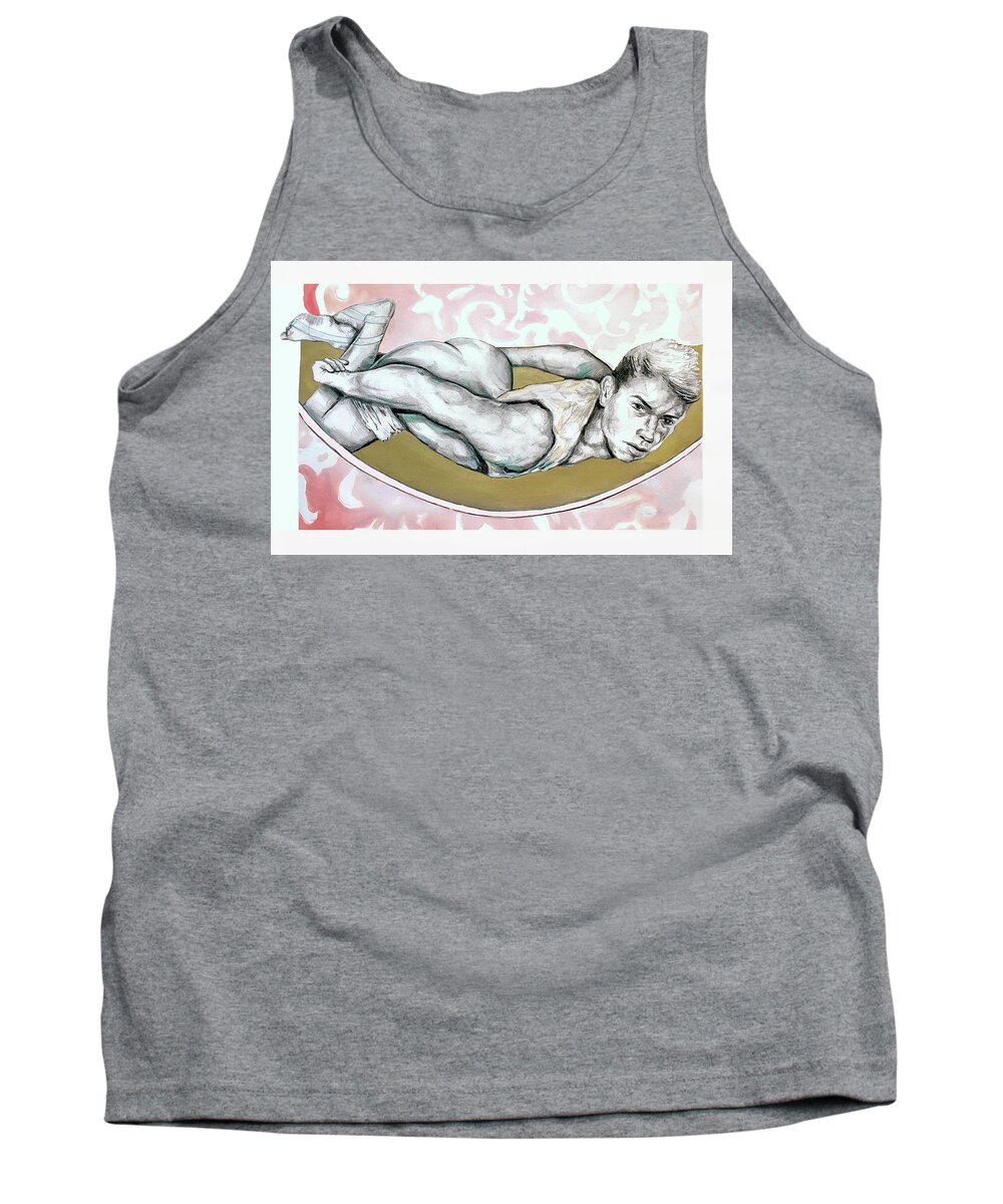 Nude Figure Tank Top featuring the painting Surrender or Sacrifice by Rene Capone