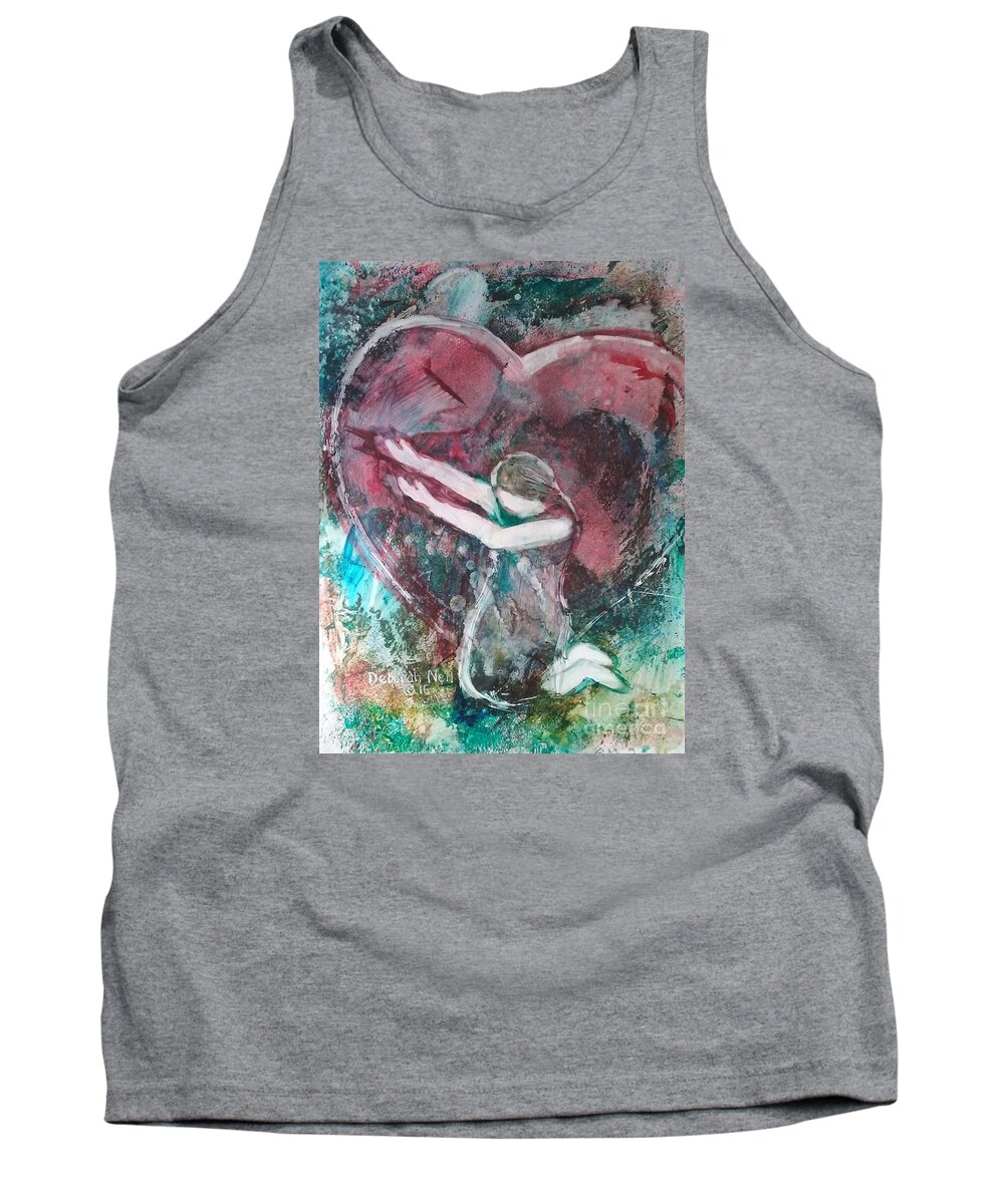 Heart Tank Top featuring the painting Surrendered by Deborah Nell